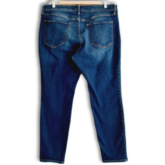 OLD NAVY | Rockstar Super Skinny Mid-Rise Crop Ankle Blue Jeans Sz 16 Petite - Picture 5 of 11